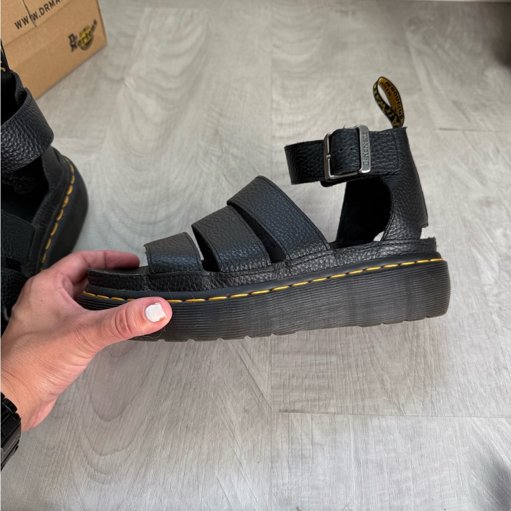 Dr. Martens Clarissa II Quad Black Leather Sandals - Picture 6 of 11